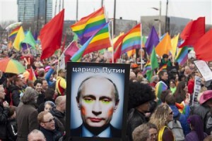 This protest in Amsterdam against Vladimir Putin represents widespread outrage across Europe.