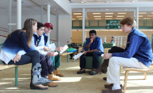 Students discuss and define privilege at the Deerfield Norms Workshop. Photo Credit: Emmy Latham